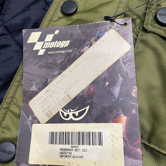 NWT Vintage MotoGP Mens Motorcycle Riding Jacket Medium Removable Liner - Picture 4 of 8